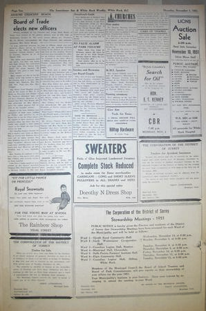 The Semiahmoo Sun and White Rock Weekly, November 01, 1951 (Page 10)