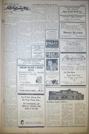 The Semiahmoo Sun and White Rock Weekly, October 25, 1951 (Page 9)