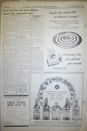 The Semiahmoo Sun and White Rock Weekly, October 25, 1951 (Page 8)