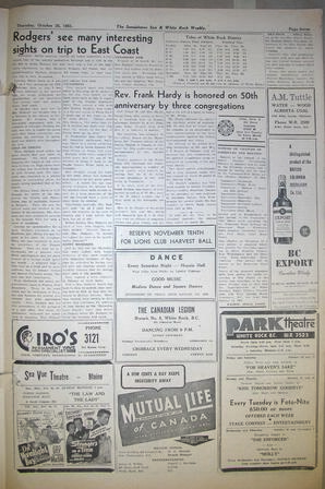 The Semiahmoo Sun and White Rock Weekly, October 25, 1951 (Page 7)