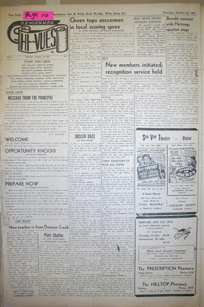 The Semiahmoo Sun and White Rock Weekly, October 18, 1951 (Page 10)