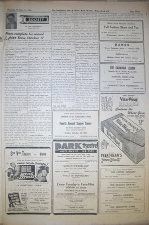 The Semiahmoo Sun and White Rock Weekly, October 11, 1951 (Page 3)