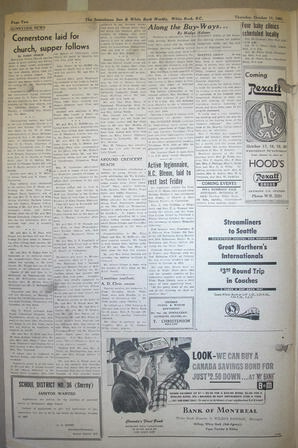 The Semiahmoo Sun and White Rock Weekly, October 11, 1951 (Page 2)