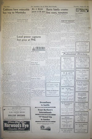 The Semiahmoo Sun and White Rock Weekly, August 30, 1951 (Page 8)