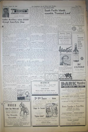 The Semiahmoo Sun and White Rock Weekly, August 30, 1951 (Page 3)