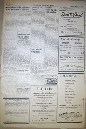 The Semiahmoo Sun and White Rock Weekly, August 23, 1951 (Page 12)