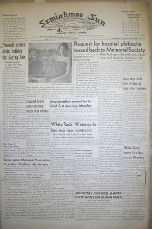 The Semiahmoo Sun and White Rock Weekly, August 23, 1951 (Page 1)