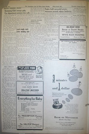 The Semiahmoo Sun and White Rock Weekly, August 16, 1951 (Page 2)
