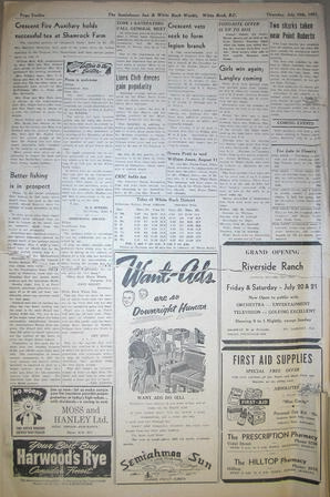 The Semiahmoo Sun and White Rock Weekly, July 19, 1951 (Page 12)