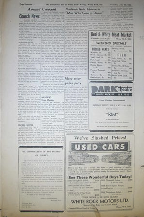 The Semiahmoo Sun and White Rock Weekly, June 28, 1951 (Page 14)