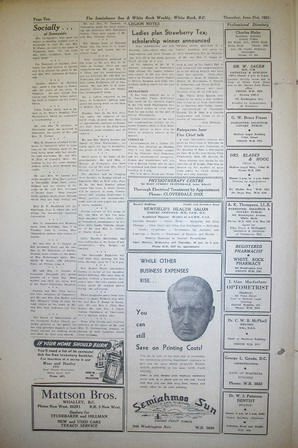 The Semiahmoo Sun and White Rock Weekly, June 21, 1951 (Page 10)