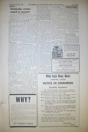 The Semiahmoo Sun and White Rock Weekly, June 21, 1951 (Page 3)