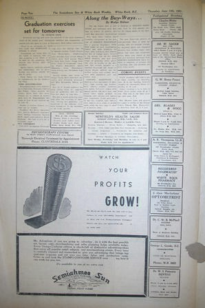 The Semiahmoo Sun and White Rock Weekly, June 14, 1951 (Page 10)