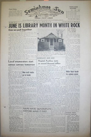The Semiahmoo Sun and White Rock Weekly, May 31, 1951 (Page 1)