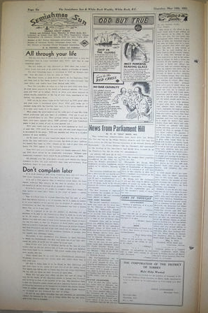 The Semiahmoo Sun and White Rock Weekly, May 10, 1951 (Page 6)