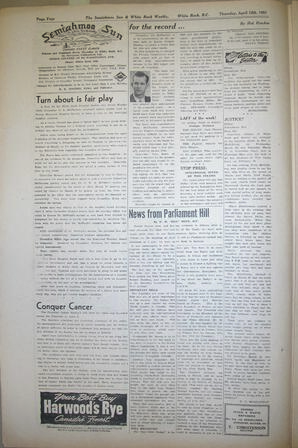 The Semiahmoo Sun and White Rock Weekly, April 12, 1951 (Page 4)
