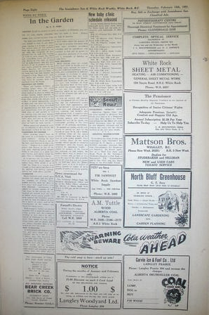The Semiahmoo Sun and White Rock Weekly, February 15, 1951 (Page 8)