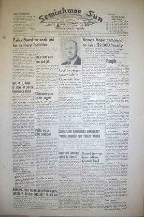 The Semiahmoo Sun and White Rock Weekly, February 15, 1951 (Page 1)