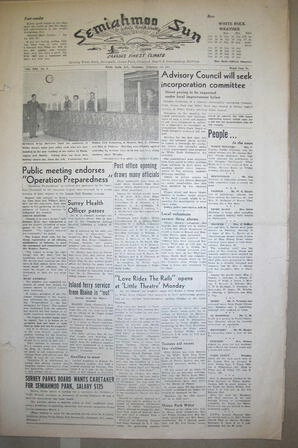The Semiahmoo Sun and White Rock Weekly, February 01, 1951 (Page 1)