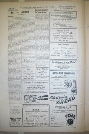 The Semiahmoo Sun and White Rock Weekly, January 25, 1951 (Page 8)