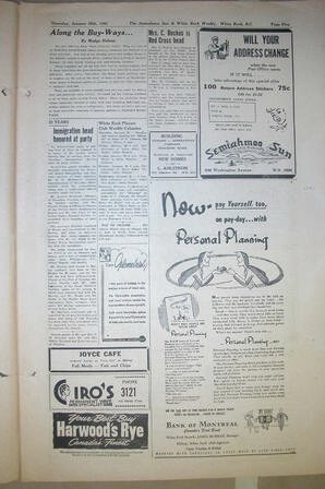 The Semiahmoo Sun and White Rock Weekly, January 25, 1951 (Page 5)