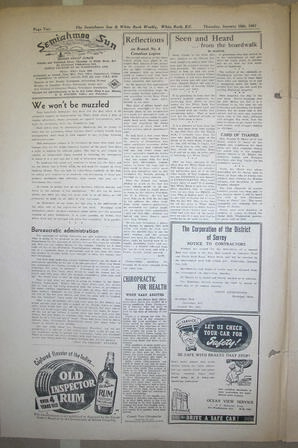 The Semiahmoo Sun and White Rock Weekly, January 18, 1951 (Page 2)