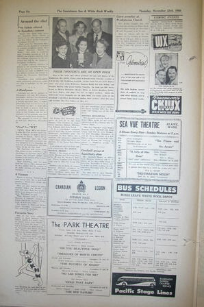 The Semiahmoo Sun and White Rock Weekly, November 23, 1950 (Page 6)