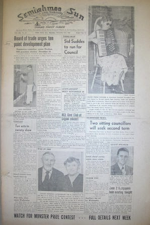 The Semiahmoo Sun and White Rock Weekly, November 23, 1950 (Page 1)