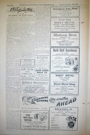 The Semiahmoo Sun and White Rock Weekly, November 16, 1950 (Page 8)