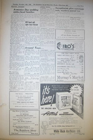 The Semiahmoo Sun and White Rock Weekly, November 16, 1950 (Page 3)