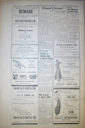 The Semiahmoo Sun and White Rock Weekly, November 02, 1950 (Page 16)