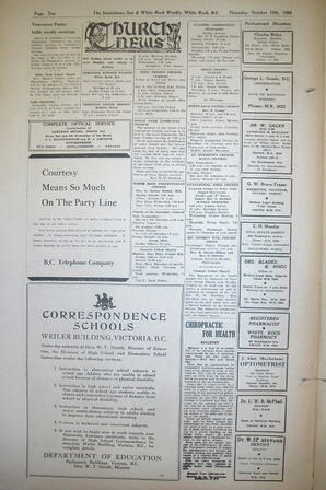 The Semiahmoo Sun and White Rock Weekly, October 12, 1950 (Page 10)