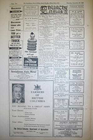 The Semiahmoo Sun and White Rock Weekly, September 28, 1950 (Page 10)