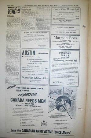 The Semiahmoo Sun and White Rock Weekly, September 28, 1950 (Page 2)