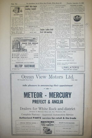 The Semiahmoo Sun and White Rock Weekly, September 14, 1950 (Page 10)
