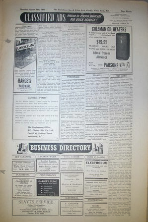 The Semiahmoo Sun and White Rock Weekly, August 31, 1950 (Page 11)