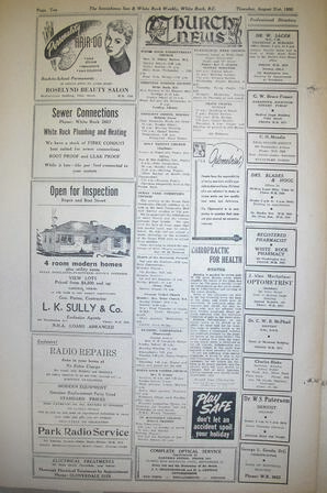The Semiahmoo Sun and White Rock Weekly, August 31, 1950 (Page 10)