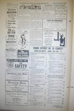 The Semiahmoo Sun and White Rock Weekly, August 31, 1950 (Page 6)