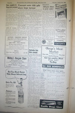The Semiahmoo Sun and White Rock Weekly, August 31, 1950 (Page 4)