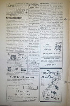 The Semiahmoo Sun and White Rock Weekly, August 31, 1950 (Page 2)