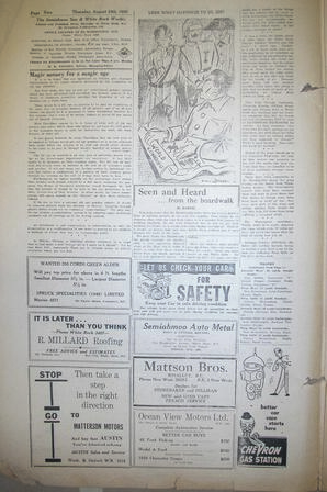 The Semiahmoo Sun and White Rock Weekly, August 24, 1950 (Page 2)