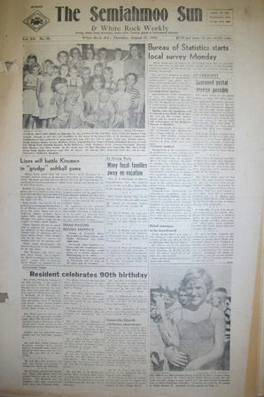 The Semiahmoo Sun and White Rock Weekly, August 17, 1950 (Page 1)
