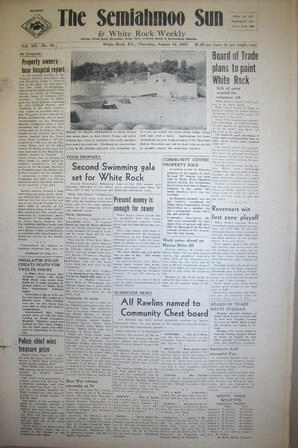 The Semiahmoo Sun and White Rock Weekly, August 10, 1950 (Page 1)
