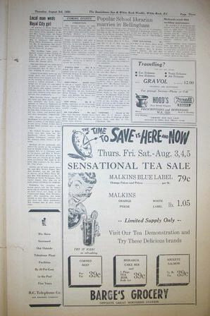 The Semiahmoo Sun and White Rock Weekly, August 03, 1950 (Page 3)