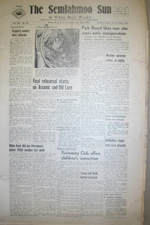 The Semiahmoo Sun and White Rock Weekly, July 13, 1950 (Page 1)
