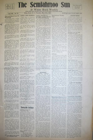 The Semiahmoo Sun and White Rock Weekly, May 11, 1950 (Page 1)
