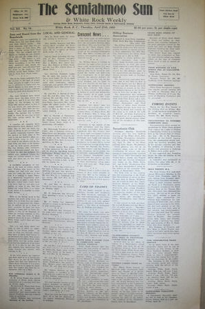 The Semiahmoo Sun and White Rock Weekly, April 27, 1950 (Page 1)