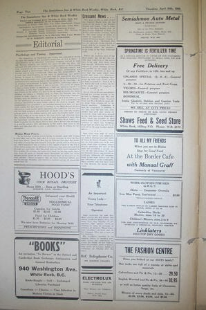The Semiahmoo Sun and White Rock Weekly, April 20, 1950 (Page 2)
