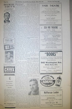 The Semiahmoo Sun and White Rock Weekly, April 13, 1950 (Page 6)