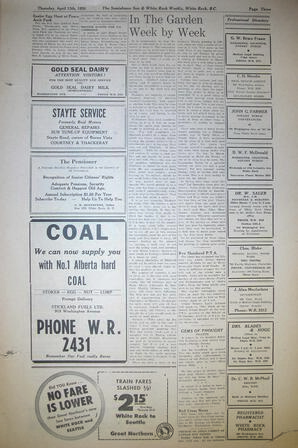 The Semiahmoo Sun and White Rock Weekly, April 13, 1950 (Page 3)
